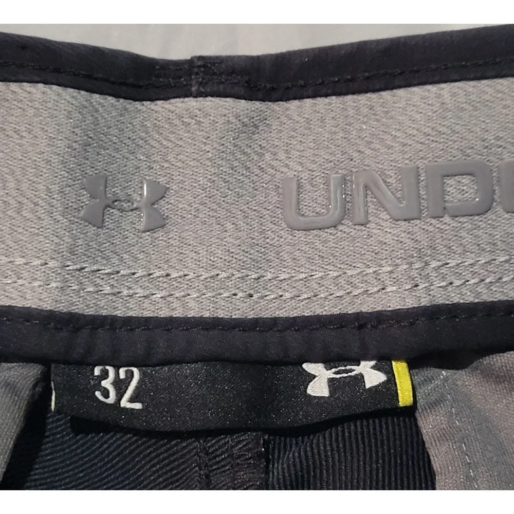 Under Armour Match Play Mens 32 Black Golf‎ Shorts HeatGear Stretch UA